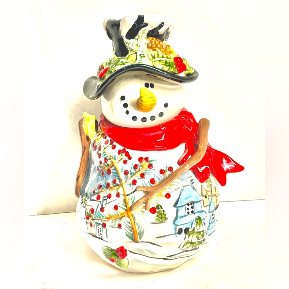 Heather Goldminc The Night Before Christmas Snowman Cookie Jar 2011